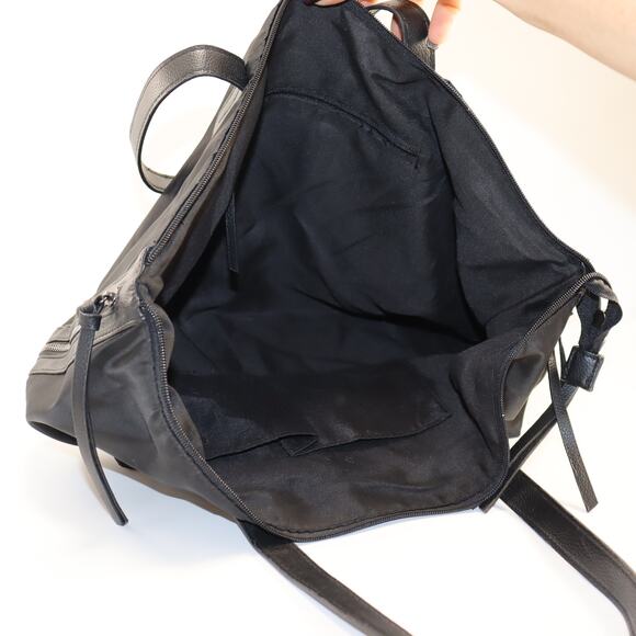 Botkier Black Nylon & Leather Trim Zip Tote Bag - Picture 6 of 6